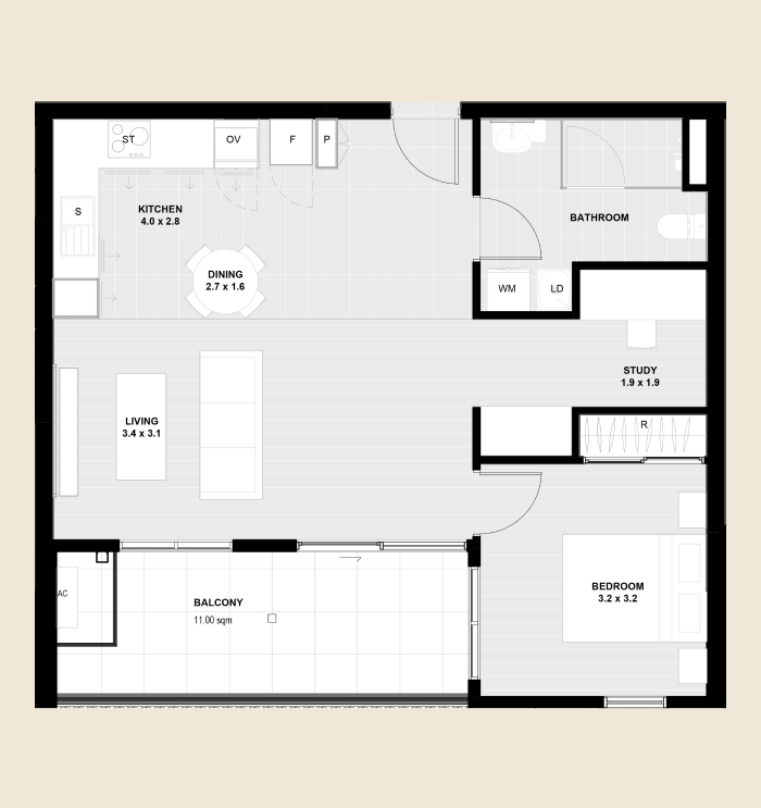 Centro Apartments Floorplan type 5